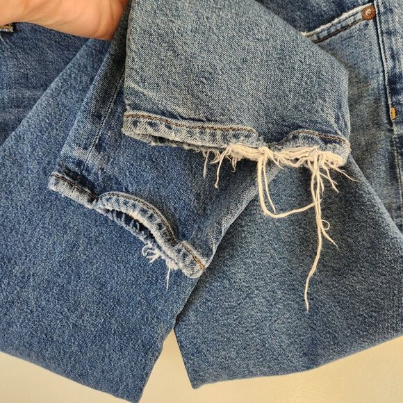 AGOLDE Toni Mid Rise Straight Jeans Medium Wash Cotton Blend Size 31 - Picture 4 of 8